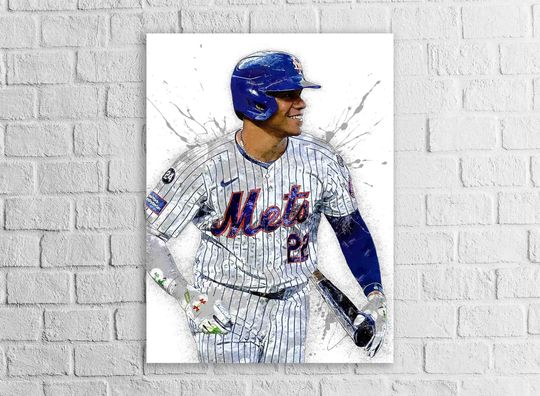 Discover Juan Soto, NY Mets, Gallery Canvas Wrap or Museum-Quality Poster Print, Fine Art, Wall Decor for Man Cave, Office or Dorm Room