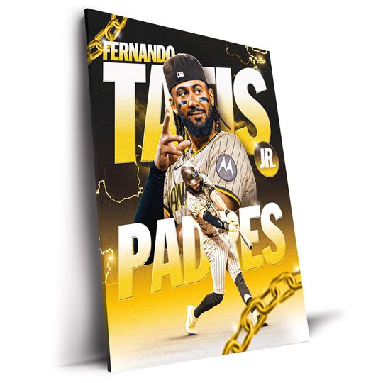 Discover San Diego Padres FRD Tatis Jr. MLB Poster Baseball Sports Canvas Art Print