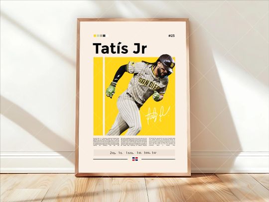 Discover FRD Tats Jr. Poster, San Diego Baseball Poster, Sports Poster, Baseball Fans, Baseball Wall Art, Sports Bedroom Posters