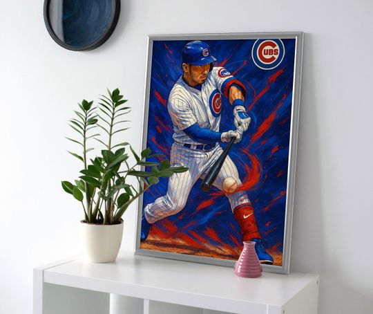 Seiya Suzuki Poster - Chicago Cubs Room Decor
