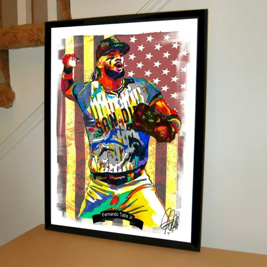 Discover FRD Tatis Jr San Diego Padres Baseball Poster Print Wall Art 18x24