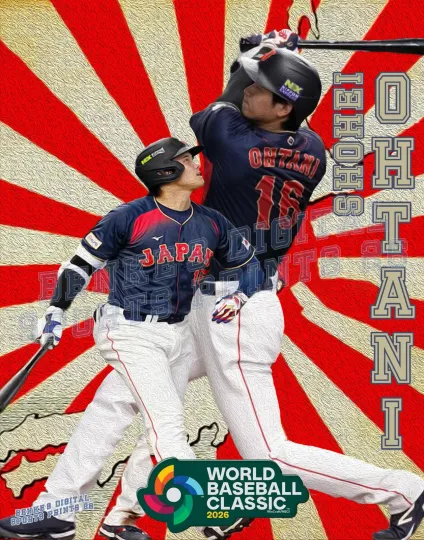 Discover WBCC  Lithograph print of Shohei Ohtani  2026  11 x 14