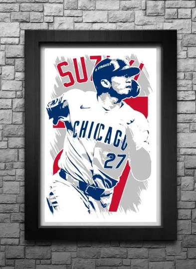Discover SEIYA SUZUKI art print/poster CHICAGO CUBS FREE S&H! JERSEY B2G2