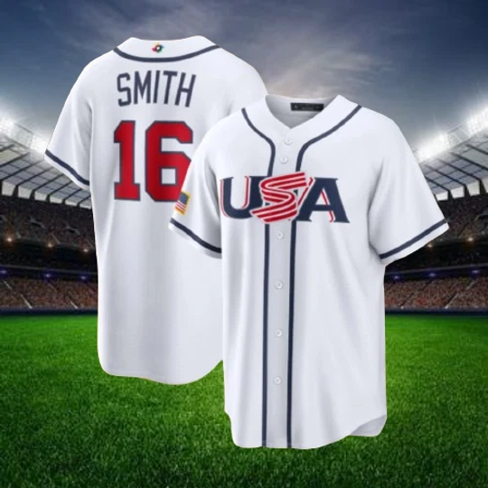 Will Smith #16 USA White 2026 World Baseball Classic Jersey All Sizes