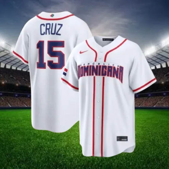 Discover Oneil Cruz #15 Dominican White 2026 World Baseball Stitched Jersey All Sizes