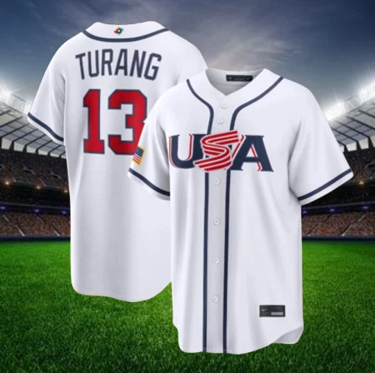 Brice Turang #13 Team USA White 2026 USA 250 Patch Jersey All Sizes