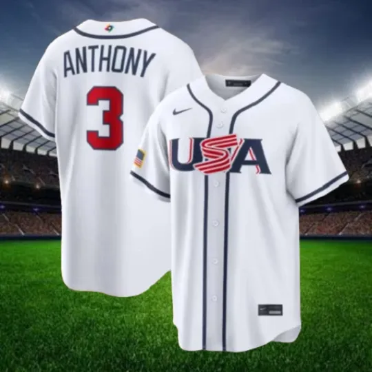 Discover Roman Anthony #3 Team USA White 2026 USA 250 Patch Stitched Jersey All Sizes