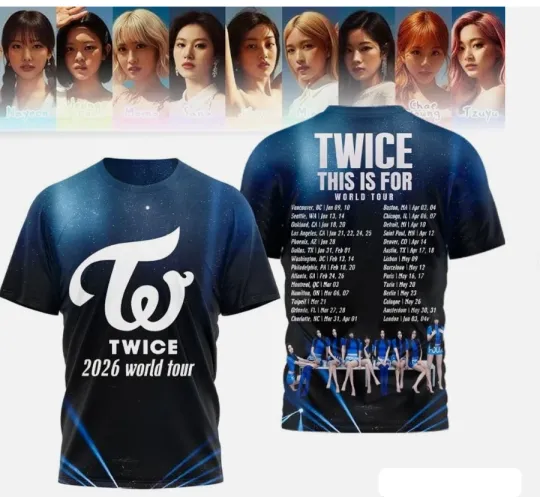 Discover Twice This Is For World Tour 2026 T-Shirt