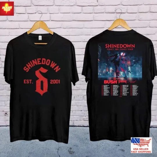 Discover New Apparel shine down Dance Kid Dance Tour 2025 T-Shirt Band Logo Fan Tee