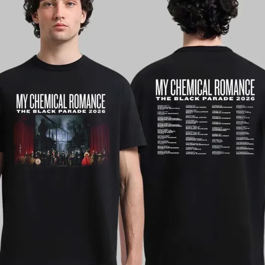 Discover My Chemical Romance the Black Parade 2026 Tour Cities Dates Two Sided T Shirt