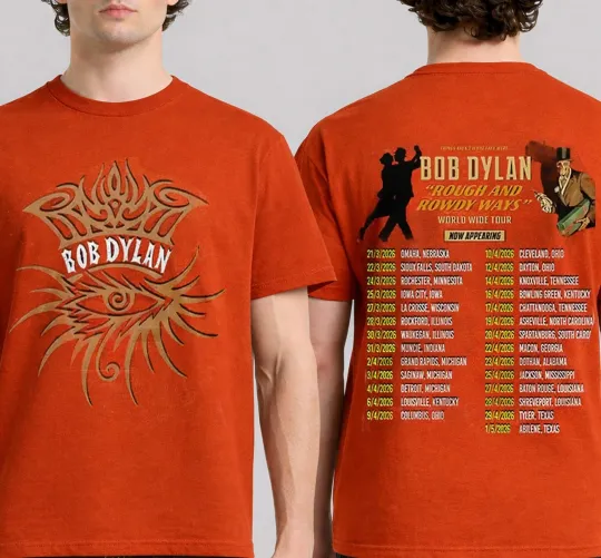 Bob Dylan Rough And Rowdy Ways Tour 2026 T-Shirt, Gif Fan