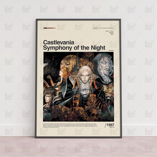 Discover Castlevania - Symphony of the Night Poster, Gaming Room Poster, Gaming Wall Poster, Gaming Print Poster, Game Gift, Video Games Poster