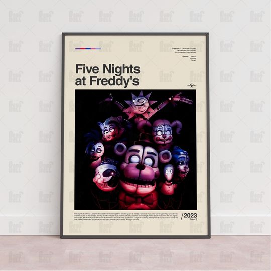 Five Nights at Freddy's Poster, Gaming Room Poster, Gaming Wall Poster, Gaming Print Poster, Game Gift, Video Games Poster