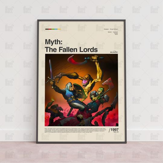Discover Myth The Fallen Lords Poster, Gaming Room Poster, Gaming Wall Poster, Gaming Print Poster, Game Gift, Video Games Poster