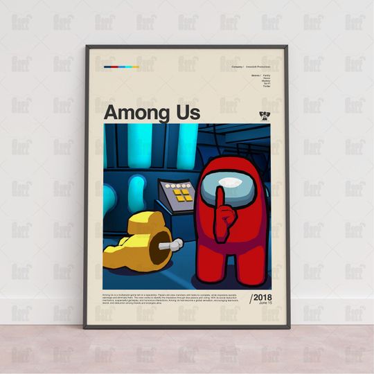 Discover Among Us Poster, Gaming Room Poster, Gaming Wall Poster, Gaming Print Poster, Game Gift, Video Games Poster