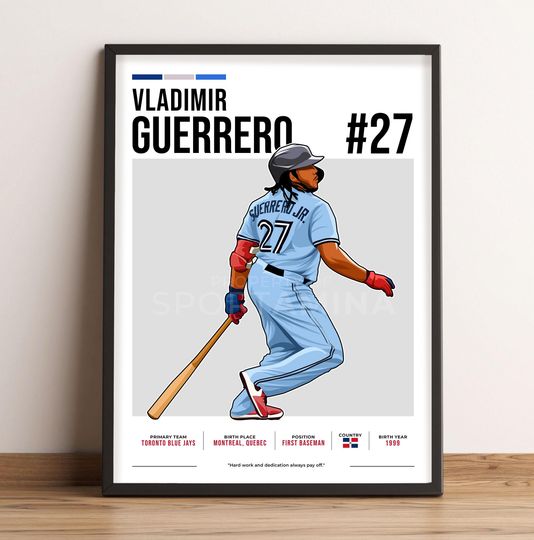 Discover Vladimir Guerrero Poster, Baseball Art, Vladimir Guerrero Fan Gift, Vector Illustration, Sports Wall Decor, Digital Download - VG1.