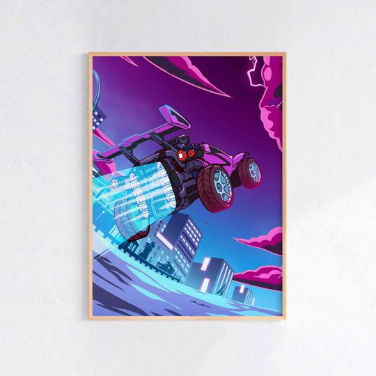 Rocket League Poster, Gaming Room Poster, Gaming Wall Poster, Gaming Print Poster, Game Gift, Video Games Poster