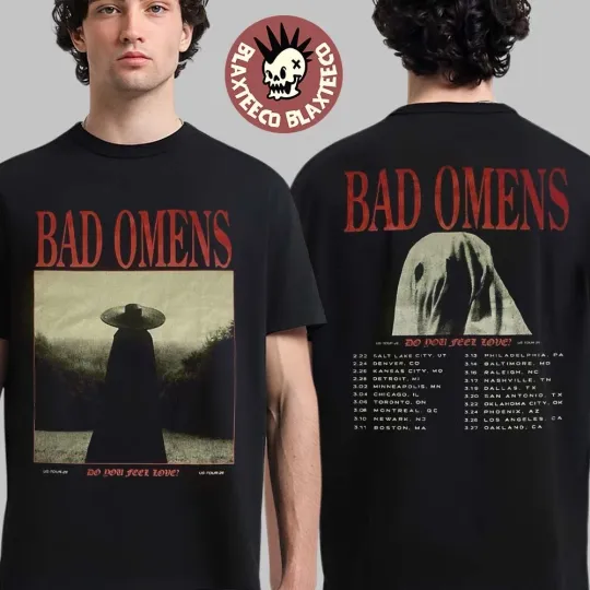 Discover Bad Omen Do You Feel Love North America Tour 2026 Two Sided T-Shirt