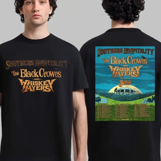 Discover The Black Crowes And Whiskey Myers Southern Hospitality Tour 2026 2Sided T-Shirt