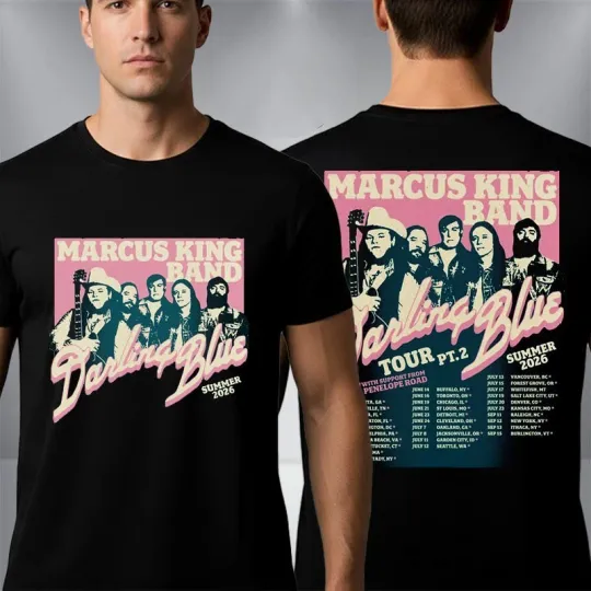 Discover Marcus King Band Darling Blue Summer Tour 2026 Unisex T-Shirt Double Sided