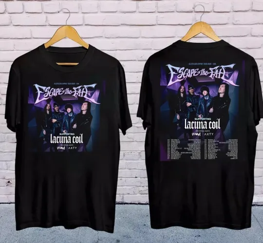 Discover Escape The Fate Sleepless Empire Tour 2026 Unisex T-Shirt