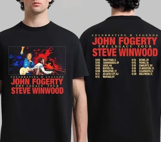 John Fogerty With Steve Winwood Celebrating 2 Legends The Legacy Tour 2026 Shirt