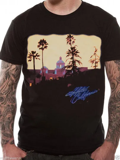 Discover Eagles Hotel California Album Cover T-Shirt unisex