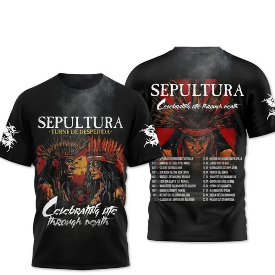 Sepultura Turne De Despedida Celebrating Life Through Death T-Shirt