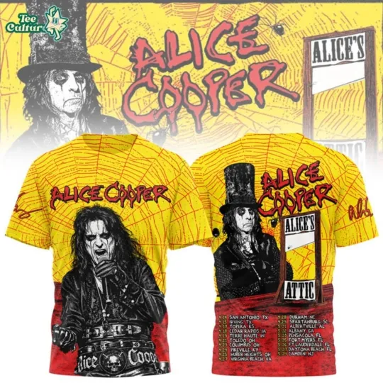 Discover Alice Cooper Alice’s Attic Tour Dates 3D T-Shirt