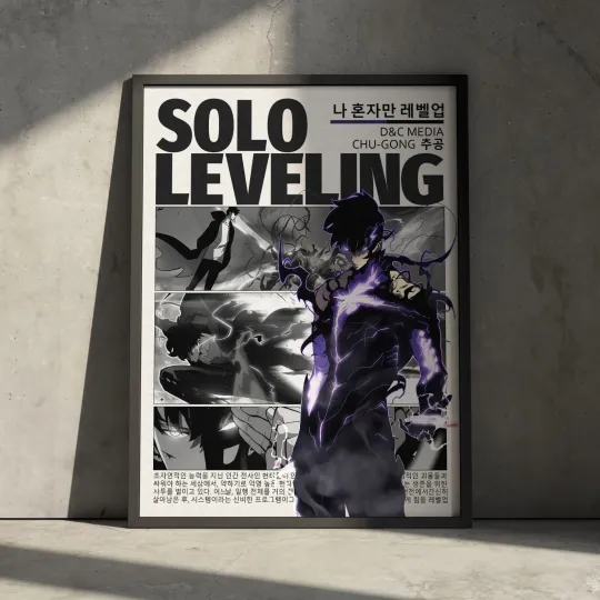 Discover Solo Leveling Anime Poster - Sung Jinwoo Manga Wall Art
