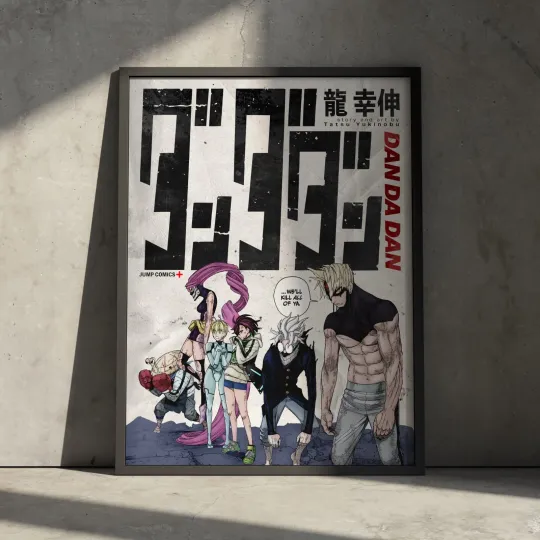 Dandadan Anime Poster Print Okarun Momo Ayase Vintage Manga Wall Decor