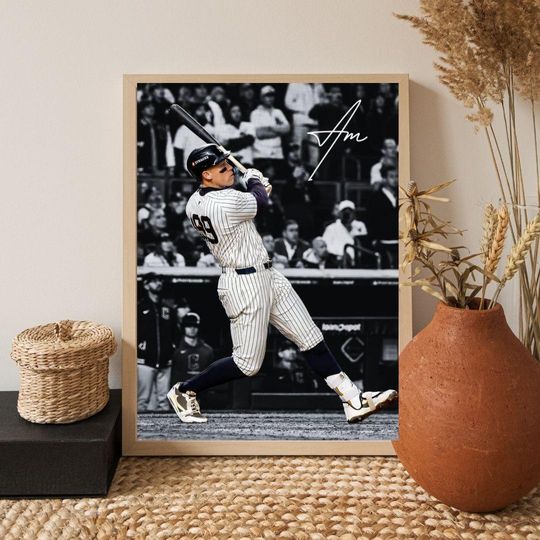 Discover Aaron Judge Poster, New York Yankees Wall Art, Baseball Star Print Sports Room Decor