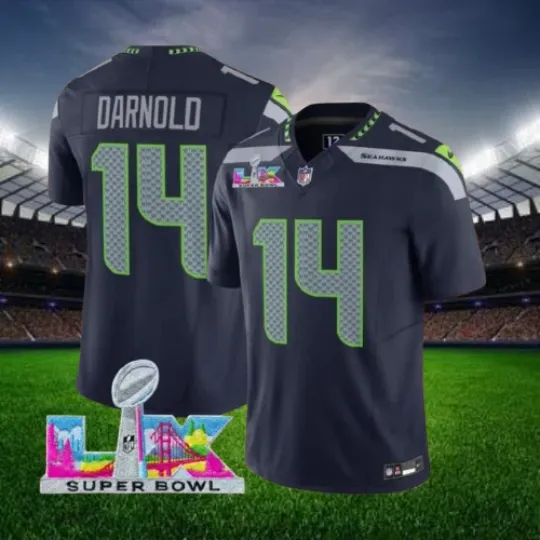 Sam Darnold #14 Seahawkss College Navy Super B.owl LX Jersey All Sizes