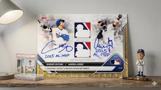 Discover Topps Now 1/1 Insert Shohei Ohtani/Aaron Judge 12x17 Poster