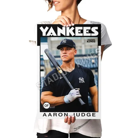 Discover Aaron Judge New York Yankees 1986 Baseball Card Poster - 11x17 in.