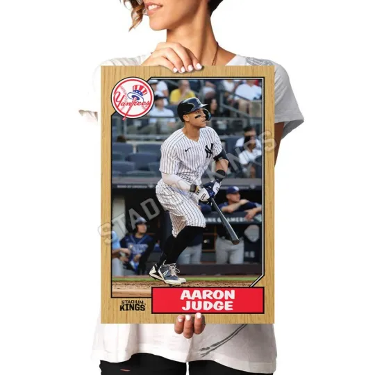 Discover Aaron Judge New York Yankees MLB 1987 Baseball Card Poster - 11x17 inches