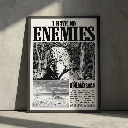 Thorfinn Vinland Saga Anime Art Poster, Manga Retro Wall Decor