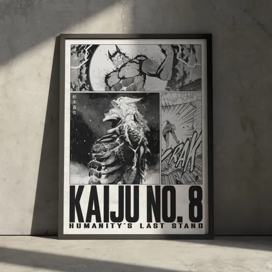 Discover Kaiju No 8 Poster - Anime Manga Vintage Japanese Wall Decor
