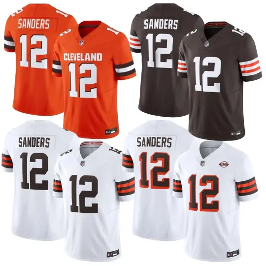 Discover Men's/Youth Browns Team #12 Shedeur Sanders Collection Jersey