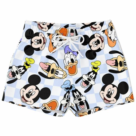Discover Mickey and Friends Swim Trunks, Mickey Boys Beach Shorts, Disney Vacation Swimwear