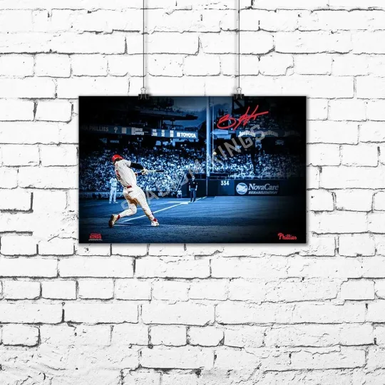 Facsimile Signature Autograph Phillies Bryce Harper Spotlight Photograph