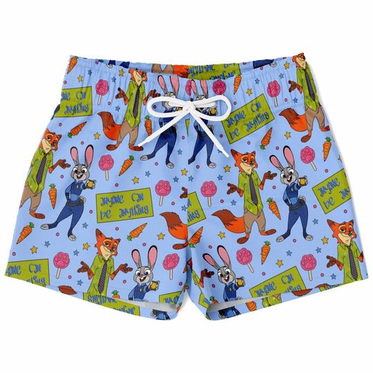 Discover Zootopia Swim Trunks, Zootopia Boys Beach Shorts, Disney Vacation Swimwear