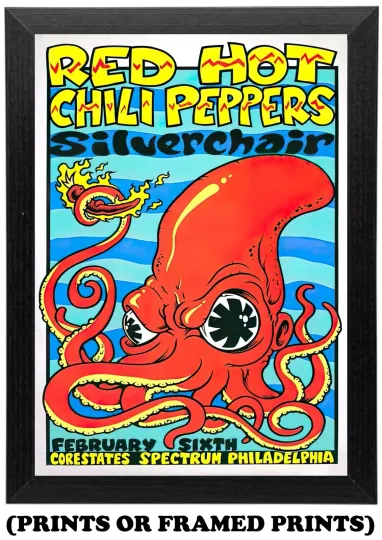 Discover Red Hot Chili Peppers Music Concert Poster Art