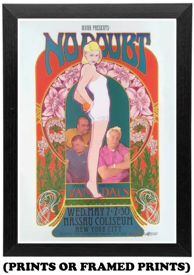 Discover No Doubt 1996 Concert Poster Wall Art Vertical  Poster