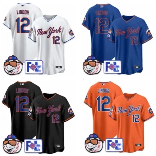 Discover Mets Francisco Lindor jersey 2025 Spring Training all Printed Men's