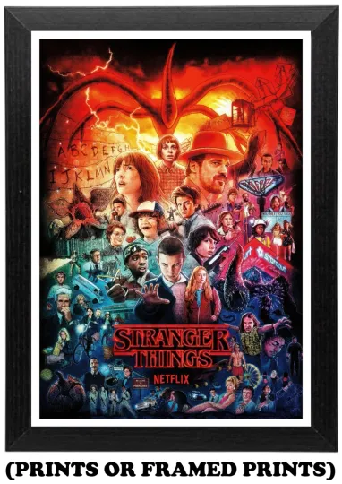 Discover Stranger Things TV Series Art Poster - Premium Matte Vertical Print  Poster