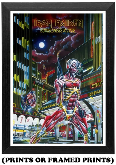 Discover Iron Maiden Somewhere In Time Album Wall Art Vertical Poster