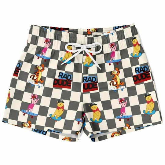 Discover Pooh Swim Trunks, Winnie the Pooh Beach Shorts, Disney Vacation Swimwear