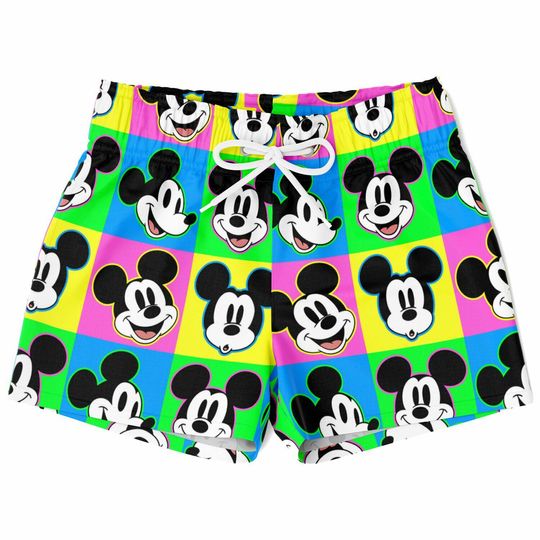 Discover Mickey and Friends Swim Trunks, Mickey Boys Beach Shorts, Disney Vacation Swimwear