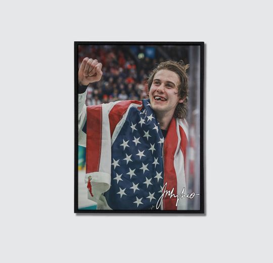 Discover Jack Hughes USA Hockey Golden Goal Champion 2026  Poster
